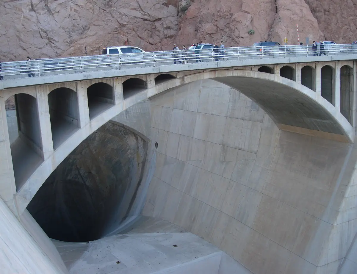The Arizona spillway beside Hoover Dam