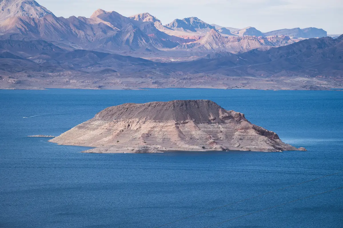 Sentinel Island in Lake Mead